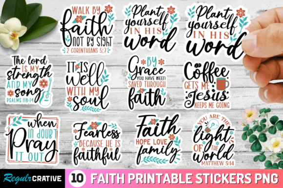 Faith Printable Stickers Png Bundle Review for Real Projects