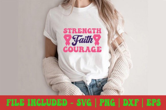 Strength Faith Courage – A Breast Cancer Awareness Embroidery Design Review